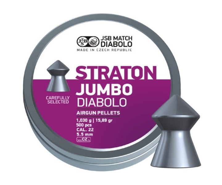 Пули JSB Straton Jumbo Diabolo 5,5 мм, 1,03 грамм, 500 штук