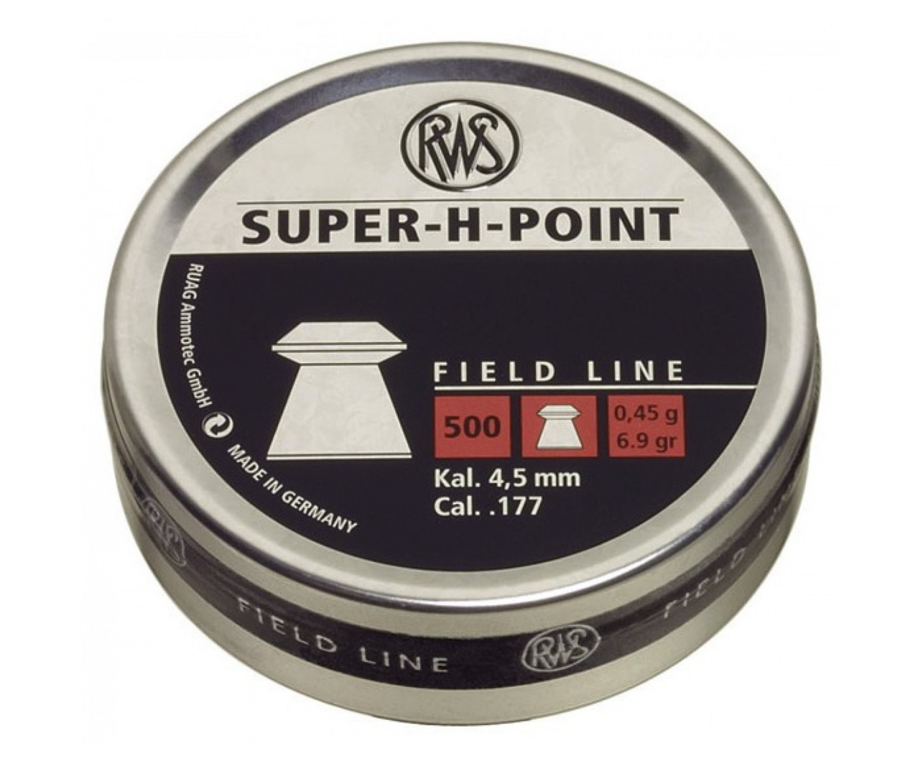 Пули RWS Super-H-Point 4,5 мм, 0,45 грамм, 500 штук