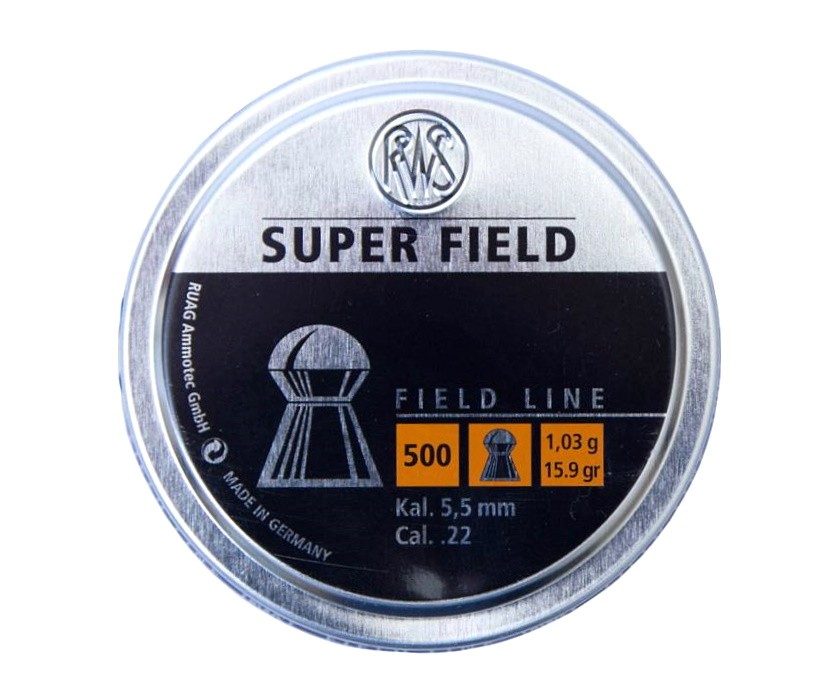 Пули RWS Super Field 5,5 мм, 1,03 грамм, 500 штук