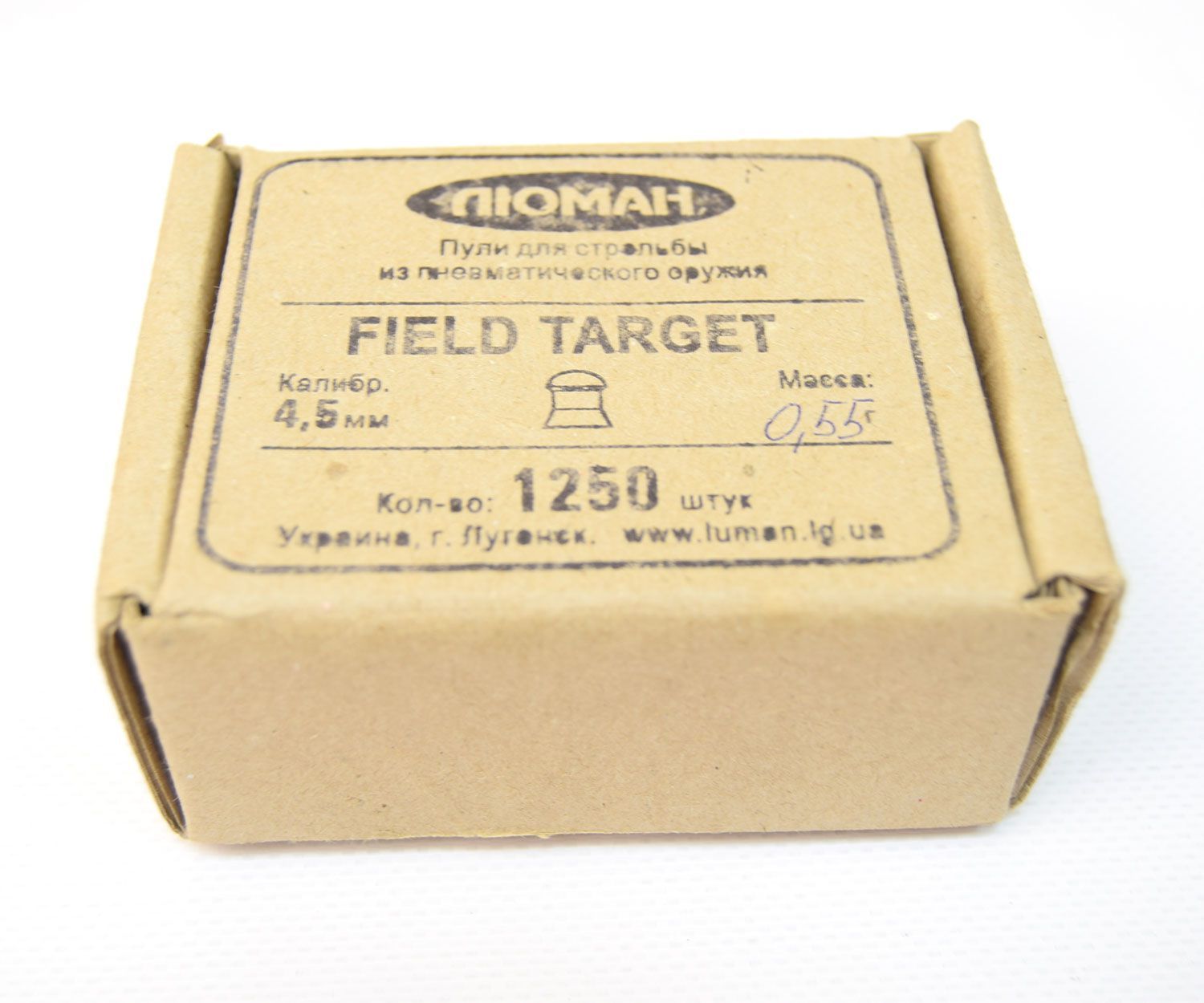 Пули Люман Field Target 4,5 мм, 0,55 грамм, 1250 штук