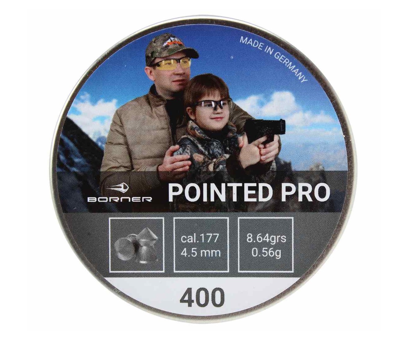 Пули Borner Pointed Pro 4,5 мм, 0,56 грамм, 400 штук