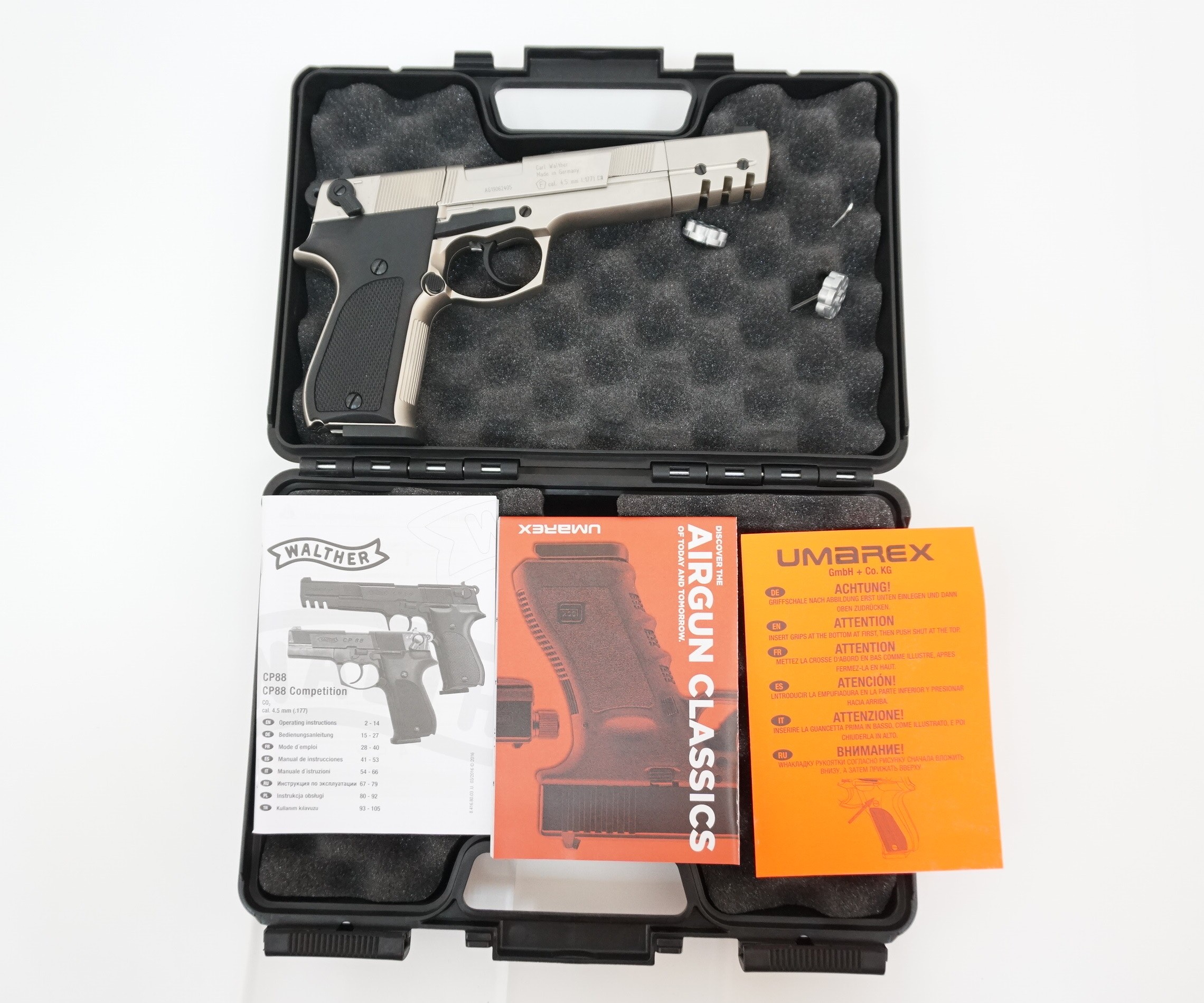 Пневматический пистолет Umarex Walther CP88 Competition Nickel, изображение 2