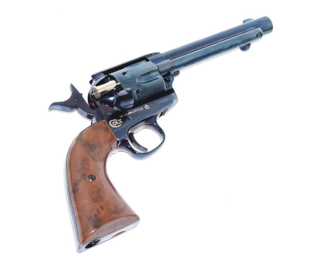 Пневматический револьвер Umarex Colt Single Action Army (SAA) .45 Pellet Blued, пулевой (5,5"), изображение 4