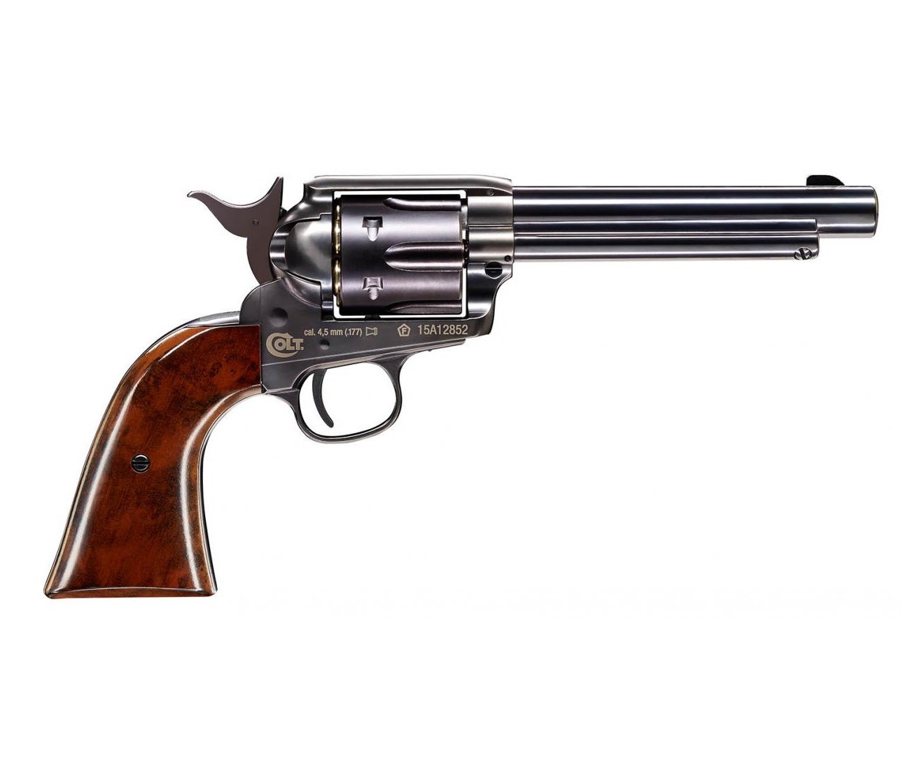 Пневматический револьвер Umarex Colt Single Action Army (SAA) .45 Pellet Blued, пулевой (5,5"), изображение 6