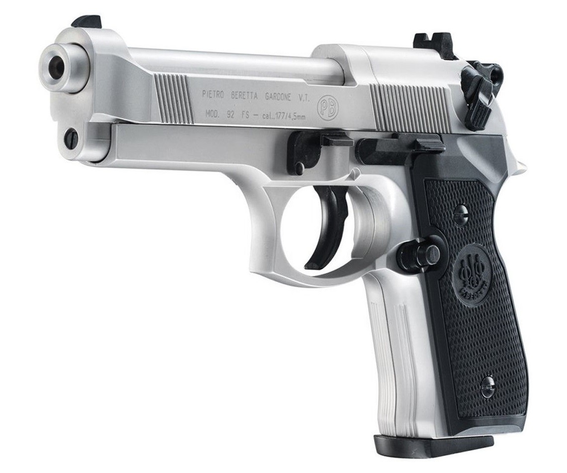 Пневматический пистолет Umarex Beretta M92 FS (никель), изображение 3